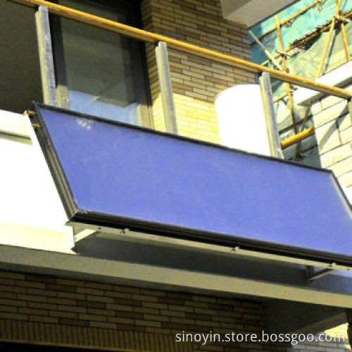 Flat Panel Solar Collector with Blue Titanium Absorber, Passed Solar Keymark SRCC Certified